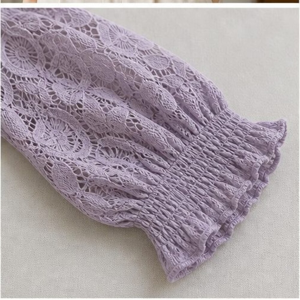 Lilac Ruffle Blouse - Picture 5 of 6